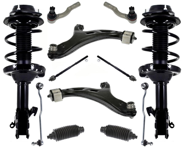 Front Complete Struts Lower Control Arms Tie Rods For Subaru Legacy 2015-2017