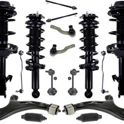 Front & Rear Complete Struts Control Arms Tie Rods Links For 2018 Subaru Legacy