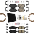 Front & Rear Ceramic Brake Pad Kit Fits 2014-2015 Lexus IS250 All Wheel Drive