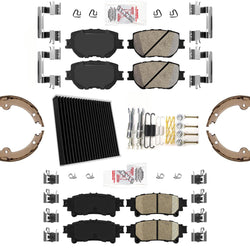 Front & Rear Ceramic Brake Pad Kit Fits 2014-2015 Lexus IS250 All Wheel Drive