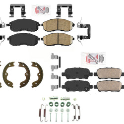 AmeriBRAKES Platinum - Almohadillas de cerámica para estacionamiento para Nissan 350Z 2003-2005