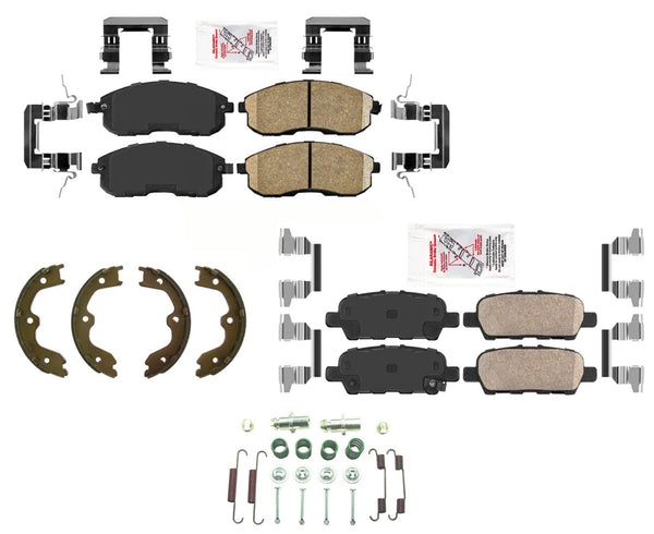 AmeriBRAKES Platinum Ceramic Pads Parking Shoes For 2003-2005 Nissan 350Z