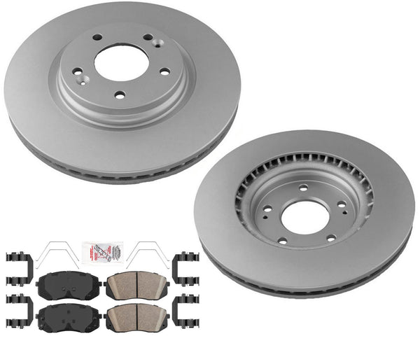 Front 305MM Disc Brake Rotors Pads Hardware For 2019-2021 Hyundai Veloster 1.6L