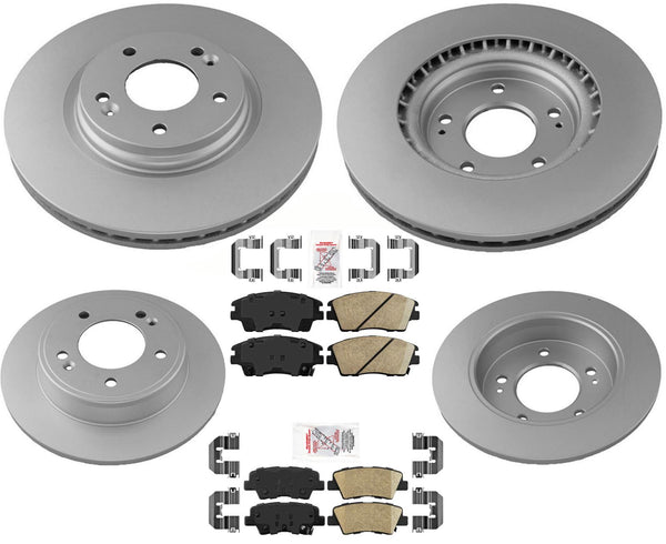 Pastillas de rotores de freno de disco delantero y trasero para Hyundai Elantra Sport 2017-2020 (sin GT)