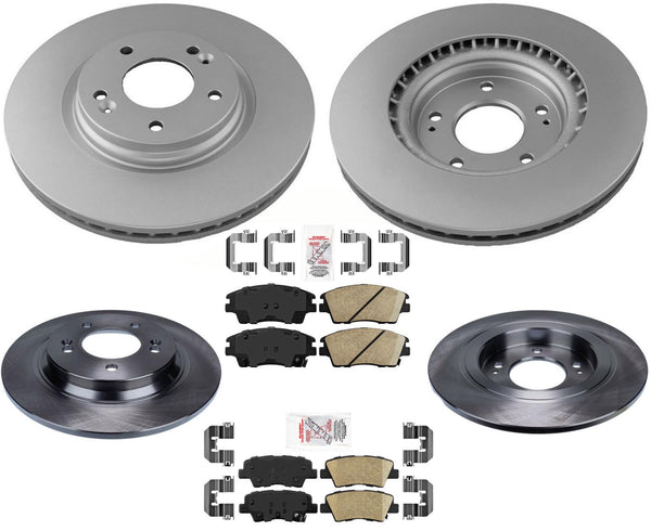 Pastillas de rotores de freno de disco delantero y trasero para Hyundai Elantra GT Sport 2018