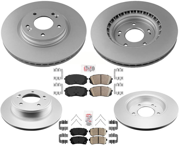 F&R Disc Brake Rotors Pads For 2016-2019 Kia Optima 2.4L W Manual parking brake