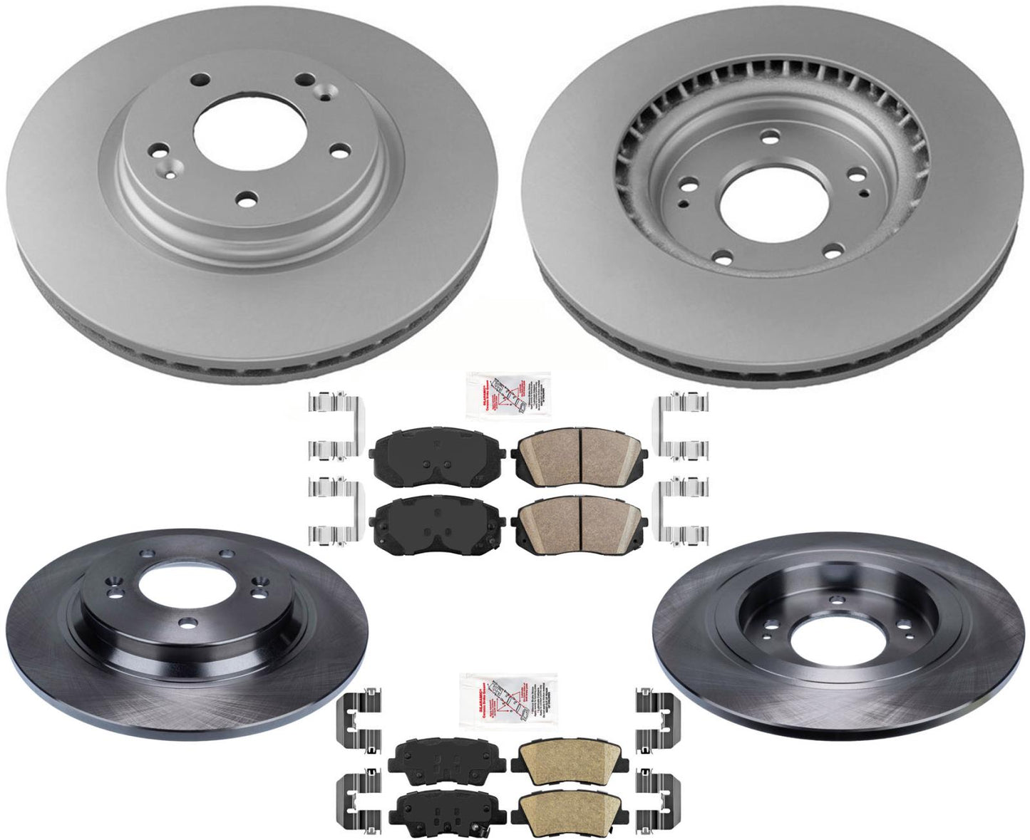 F&R Disc Brake Rotors Pads For 16-2019 Kia Optima 2.4L W Electric parking brake