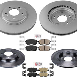 F&R Disc Brake Rotors Pads For 16-2019 Kia Optima 2.4L W Electric parking brake