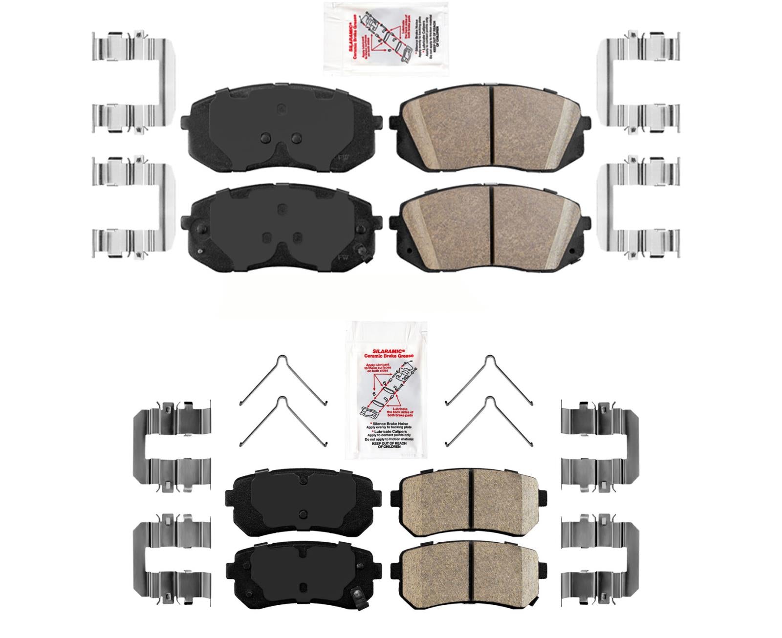 AmeriPRO Ceramic Brake Pads For 2016-2019 Kia Optima 2.4 Manual parking brake