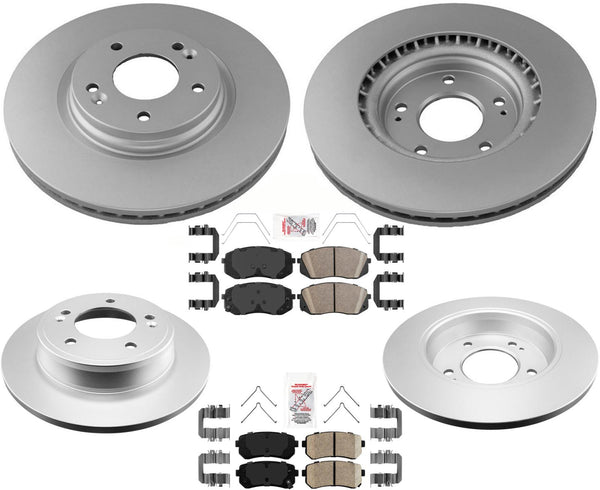 F&R Disc Brake Rotors Pads For 2016-2019 Kia Optima 1.6L W Manual parking brake