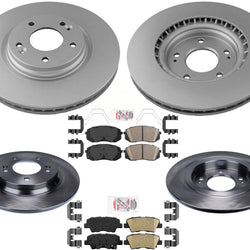 F&R Disc Brake Rotors Pads For 16-2019 Kia Optima 1.6L W Electric parking brake