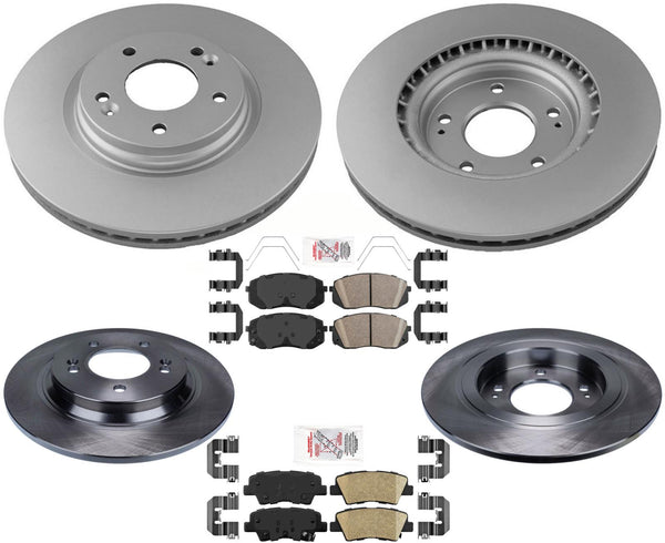 F&R Disc Brake Rotors Pads For 16-2019 Kia Optima 1.6L W Electric parking brake