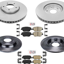 F&R Disc Brake Rotors Pads For 16-20 Kia Optima Hybrid W Electric parking brake