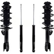 Complete Coil Spring Strut Assemblys for 2012-2015 Toyota Prius C w Rear Shock