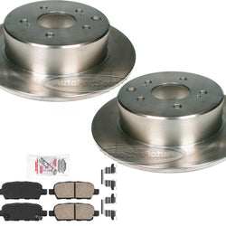 Rotores de freno de disco trasero y pastillas de freno de cerámica para Sentra SE-R 2007-2012