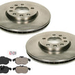 Rotores de freno de disco delantero y pastillas de freno semimetálicas para Saab 03-11 9-3 W 285 mm