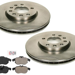 Rotores de freno de disco delantero y pastillas de freno semimetálicas para Saab 03-11 9-3 W 285 mm