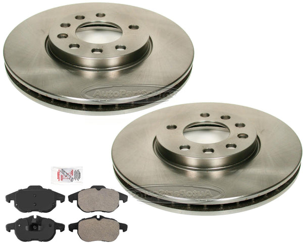 Rotores de freno de disco delantero y pastillas de freno semimetálicas para Saab 03-11 9-3 W 285 mm