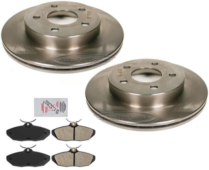Rotores de freno de disco trasero y pastillas de freno semimetálicas para Ford Thunderbird 93-97