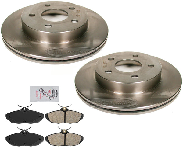 Rotores de freno de disco trasero y pastillas de freno semimetálicas para Ford Thunderbird 93-97