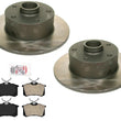 Rotores de freno de disco trasero y pastillas de freno semimetálicas para Audi A4 2000-2001