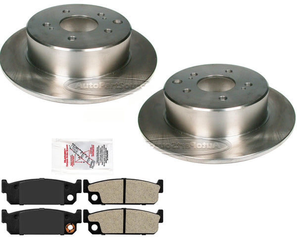 Rotores de freno de disco trasero y pastillas de freno semimetálicas para Infiniti Q45 1990-1996