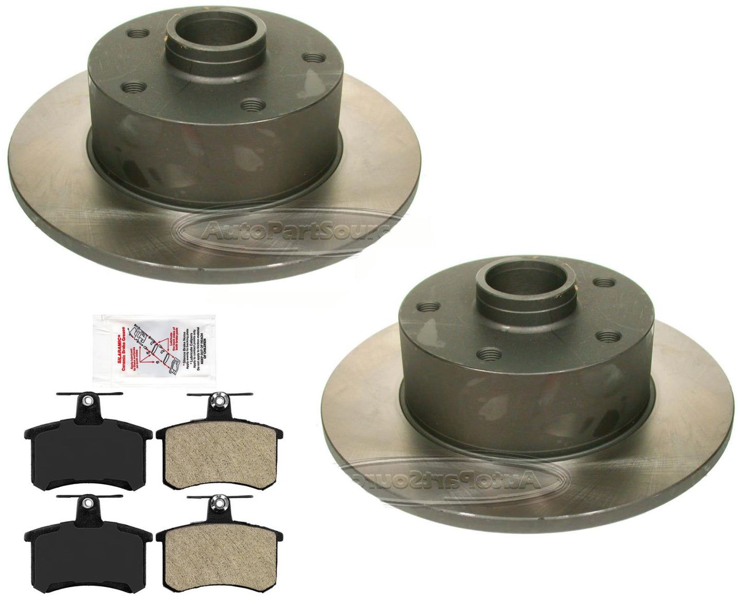 Rotores de freno de disco trasero y pastillas de freno semimetálicas para Audi A4 1996-1999