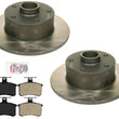 Rotores de freno de disco trasero y pastillas de freno semimetálicas para Audi A4 1996-1999