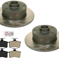 Rotores de freno de disco trasero y pastillas de freno semimetálicas para Audi A4 1996-1999