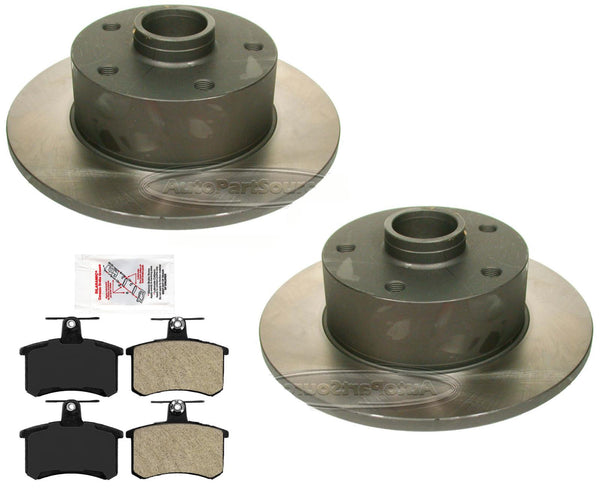 Rotores de freno de disco trasero y pastillas de freno semimetálicas para Audi A4 1996-1999