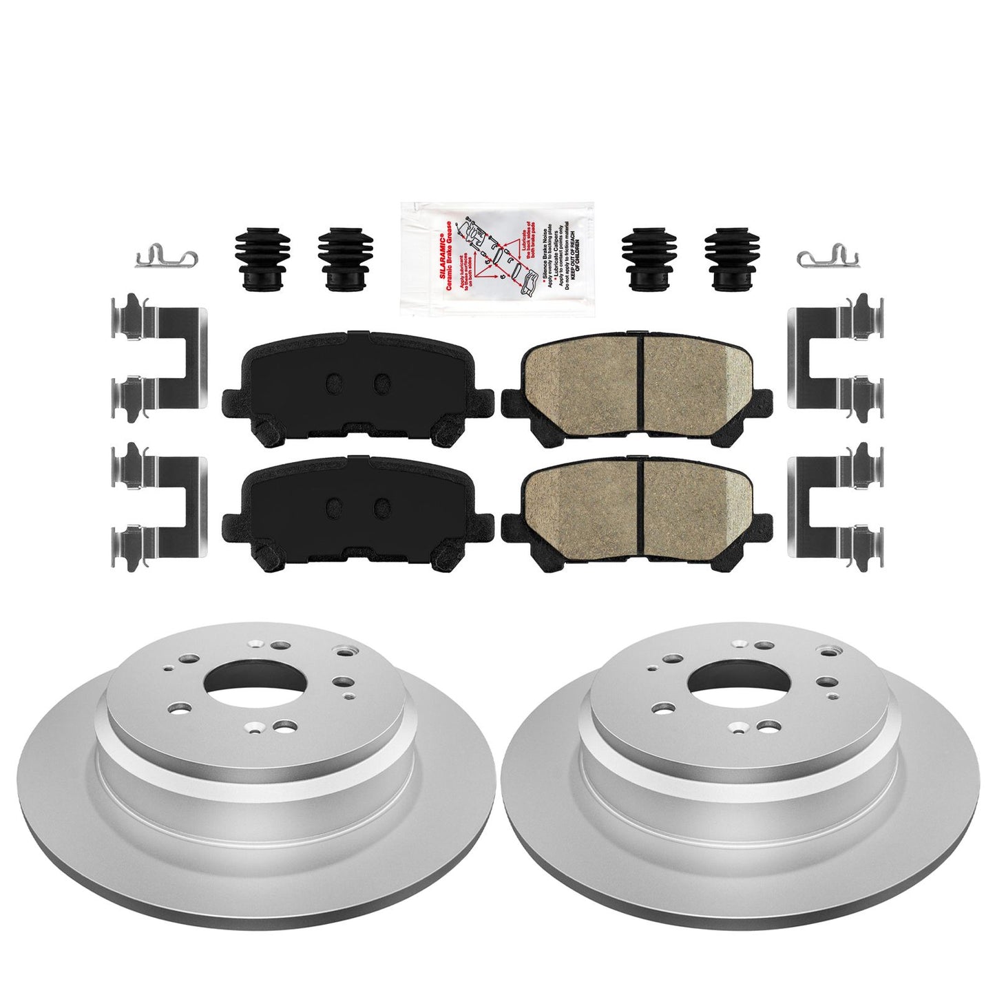 Pastillas de freno traseras de cerámica y rotores recubiertos PARA HONDA ODYSSEY PILOT ACURA 2007-2017