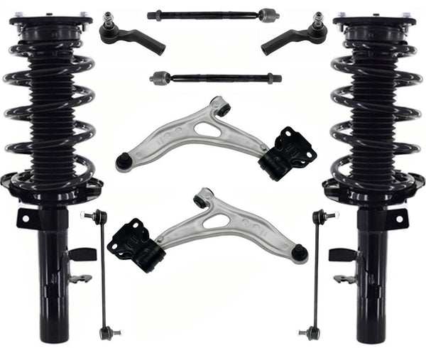 Front Complete Struts Control Arms Tie Rods For 2013-2016 Ford C-Max Energi SEL