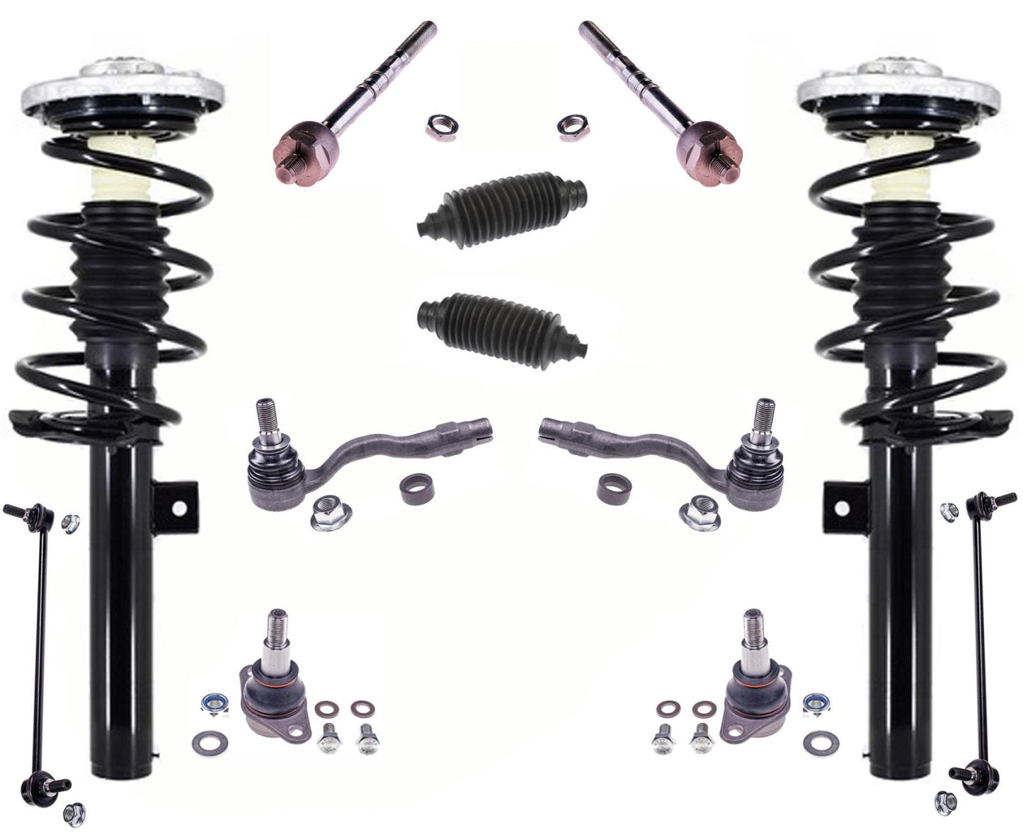 Front Struts Links Tie Rods For 11-2017 BMW X3 XDrive35i All Wheel Drive