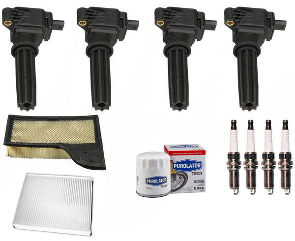 Direct Ignition Coil, Spark Plugs & Filters Fits 2015-2020 Ford Mustang 2.3L