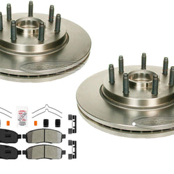 Para Ford F-150 RWD 2004-2008, 7 pulmones, 330 mm, rotor de freno de disco delantero y pastillas.