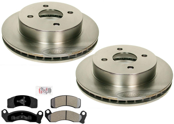 Para Ford Thunderbird 1987-1988, rotor y pastillas de freno de disco trasero de 257 mm