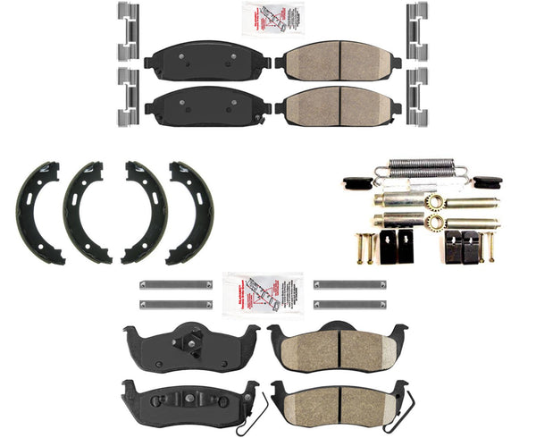 Fits 2005-2010 Jeep Grand Cherokee AmeriPRO Ceramic Brake Pads Parking Shoes