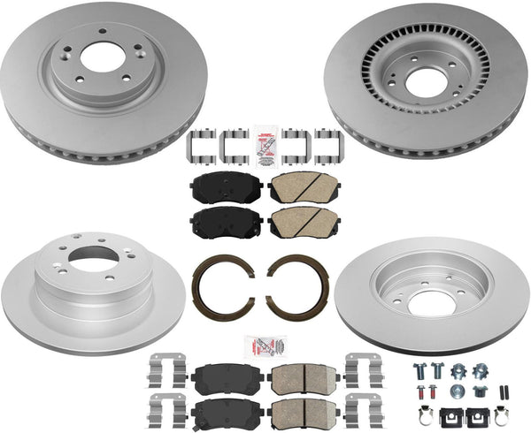 AmeriBrake Coated Brake Rotors & Ceramic Pads For 14-16 Cadenza Manual Parking