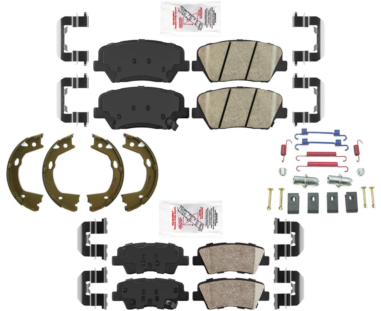 AmeriBrake Pro Ceramic Pads Parking Brake Shoes For 2012-2017 Hyundai Azera