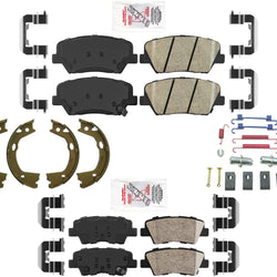 AmeriBrake Pro Ceramic Pads Parking Brake Shoes For 2012-2017 Hyundai Azera