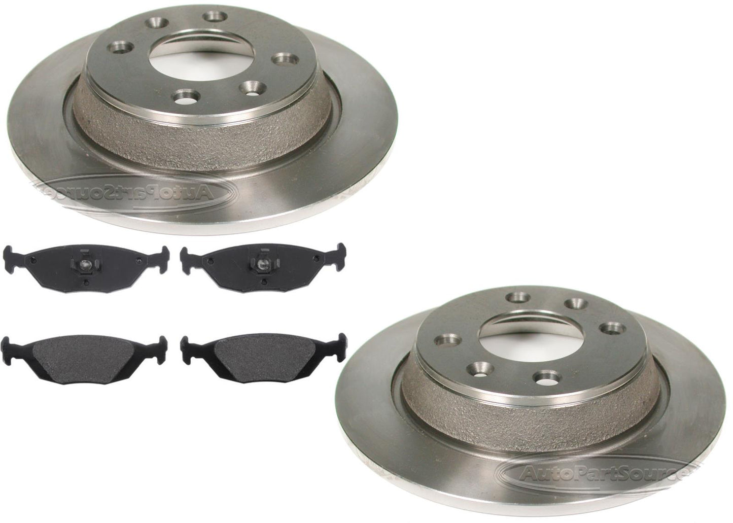 For 1988-1993 Saab 900 Semi Metallic REAR Brake Pads & Brake Rotors