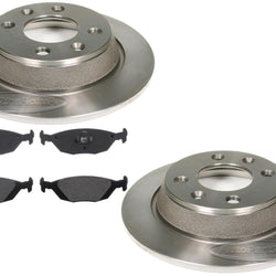 Para 1988-1993 Saab 900 pastillas de freno traseras semimetálicas y rotores de freno