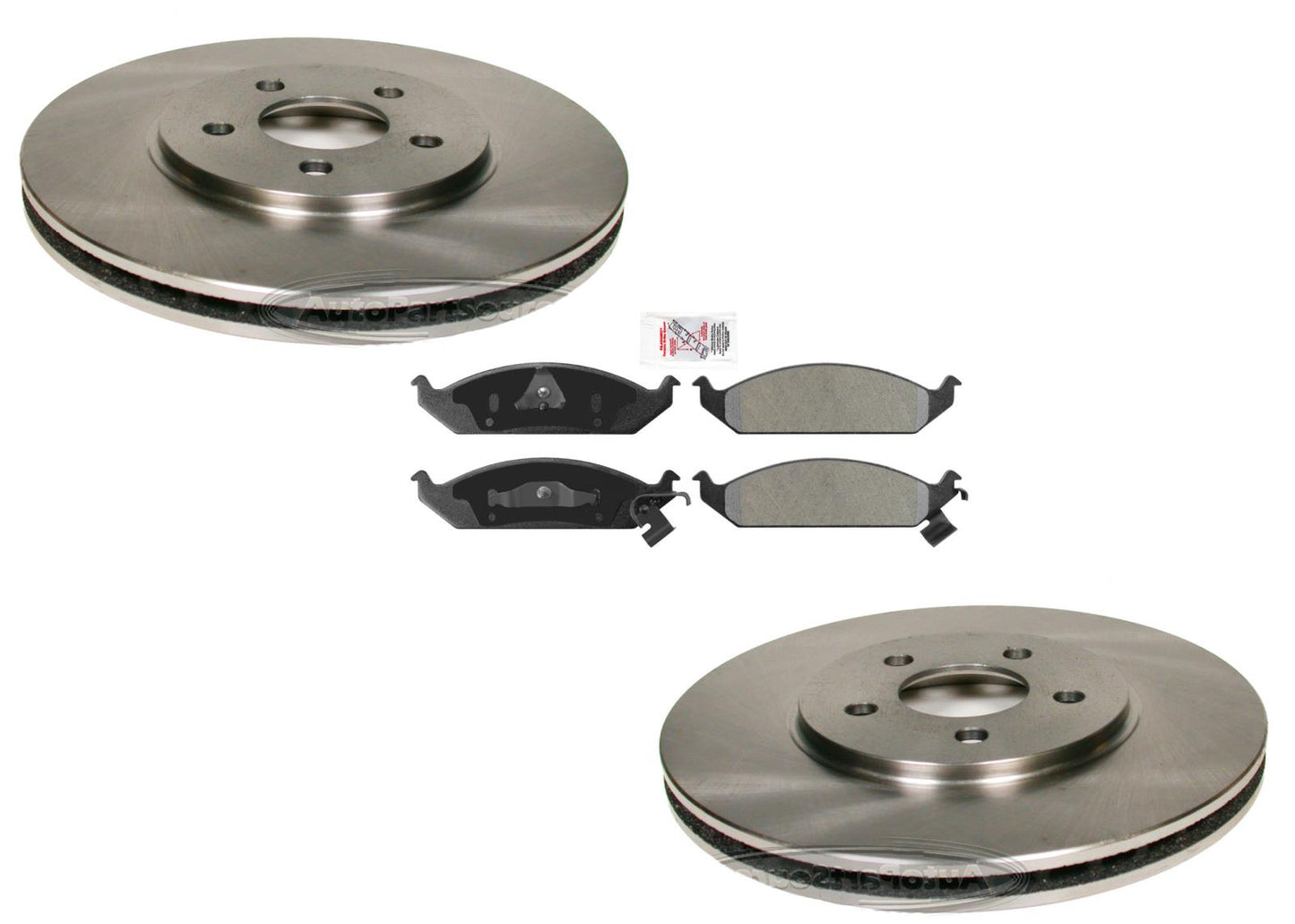 Front Disc Brake Rotors & Semi Metallic Brake Pads for 95-2000 Chrysler Cirrus