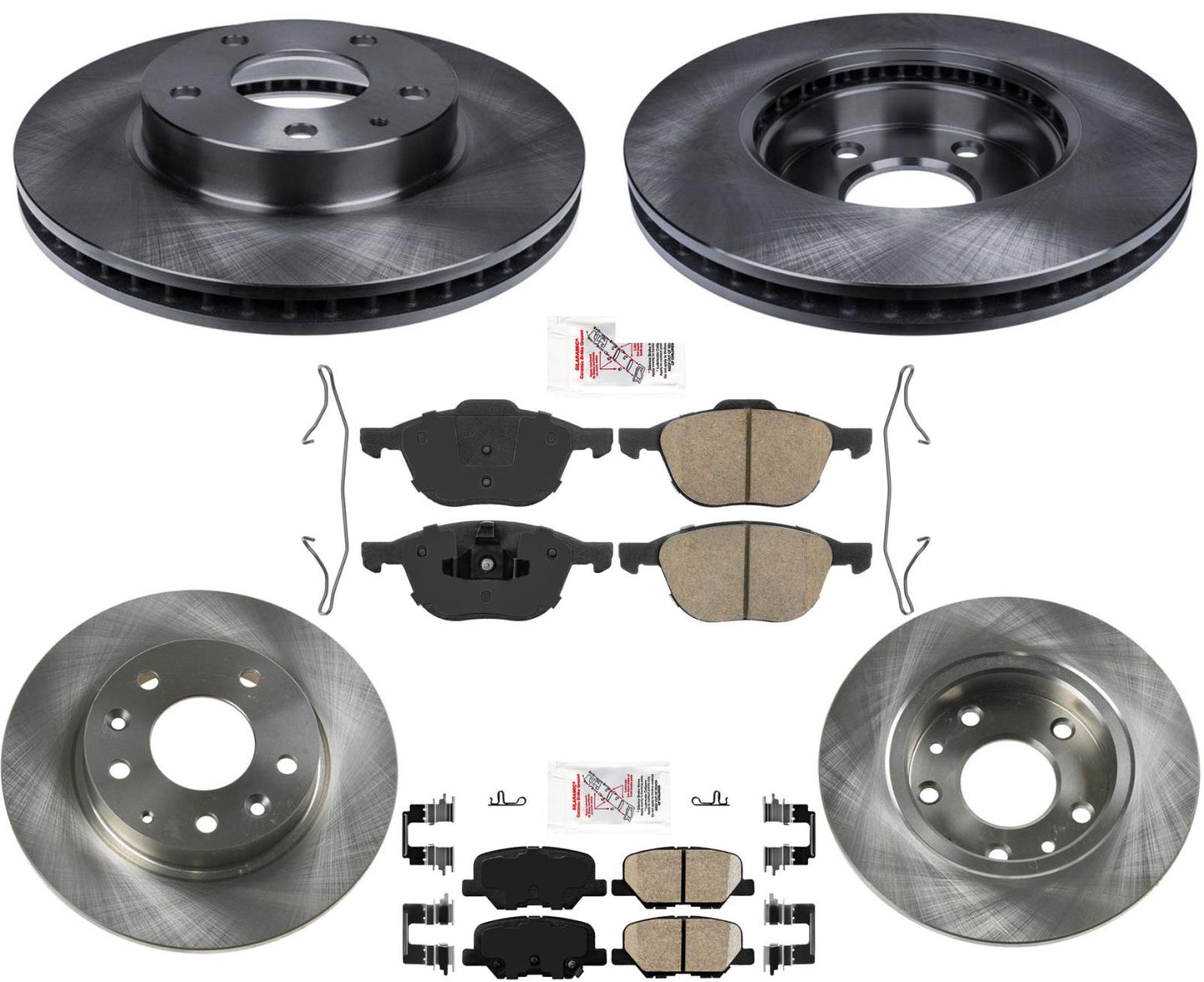 Disc Brake Rotors Ceramic Pads For 2014-2016 Mazda 3 Sport with 280MM Rotor