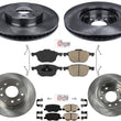 Pastillas de cerámica para rotores de freno de disco para Mazda 3 Sport 2014-2016 con rotor de 280 mm