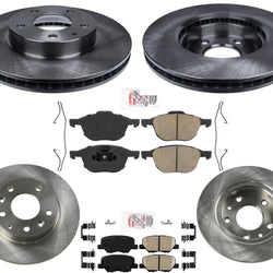 Pastillas de cerámica para rotores de freno de disco para Mazda 3 Sport 2014-2016 con rotor de 280 mm