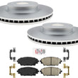 Coated Front Disc Brake Rotors Ceramic Pads for Mazda CX-3 2016-2021 AWD