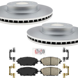 Coated Front Disc Brake Rotors Ceramic Pads for Mazda CX-3 2016-2021 AWD