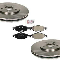 For 2001-2006 Chrysler Sebring Semi Metallic Front Brake Pads & Brake Rotors