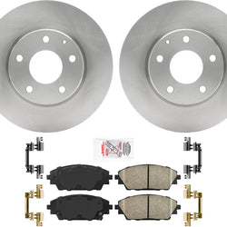 Front Disc Brake Rotors Ceramic Pads for Front Wheel Drive 2016-2021 Mazda CX-3
